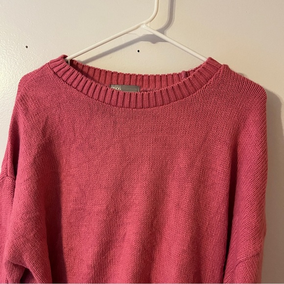ASOS Women’s Pink Over Sized Fit Crew Neck Scoop Sweater Size 4 - Picture 2 of 7